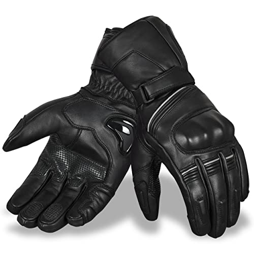 Guantes de piel de alta calidad para hombre con palma de gel, nudillos  elásticos