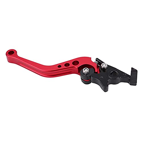 Levier de frein de moto, 1 paire de 7/8 pouces Levier de frein d'embrayage Levier Usinage de précision CNC (rouge)