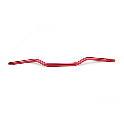 Guidon Moto 22mm, Guidon de Motocyclette Pliable Bas 7/8 Universel pour Pit Dirt Bike ATV Quad Motocross - Rouge