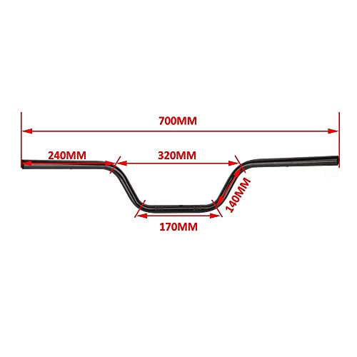 Manillar 22mm,Manillar Custom Sportster barra de control de alta elevación universal para Sportster XL 883 1200 Cruiser Bobber Custom Chopper Softail Dyna Tour Glide Road CG125