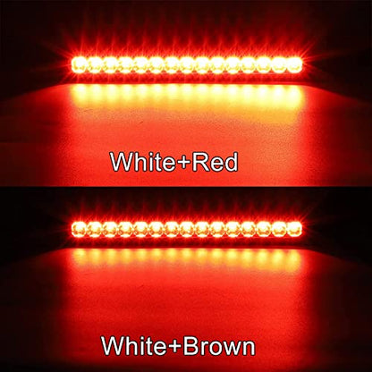 Greluma 2 Pcs 15 LED Trailer Brake Light Bar, waterproof stop lights, running lights, identification light for pickup truck, off-road vehicle, car, RV, UTV, ATV