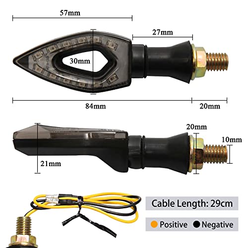 JMTBNO 4pcs Intermitentes Moto LED Luces de Señal de Giro Homologados Indicador de Flujo Secuenciales Pequeño 12V Bombilla Universal Compatible con Yamaha R1 R6 FZ6 FZ1 FZ FJR Fazer XT WR TT-R