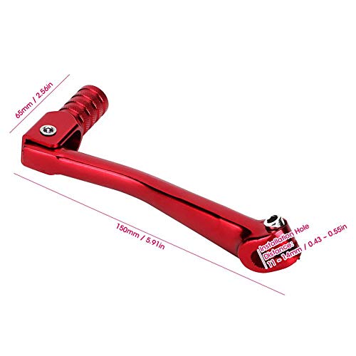 Leva del Cambio per Motocicletta, Universale CNC in Lega di Alluminio Pieghevole Leva del Cambio Accessorio di Modifica Moto 5.9x2.5 Pollici(Rosso)