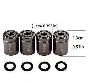 4 schwarze Diebstahlschutz-Aluminiumstopfen