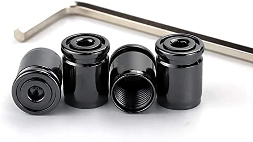 4 Black Anti-theft Alloy Caps