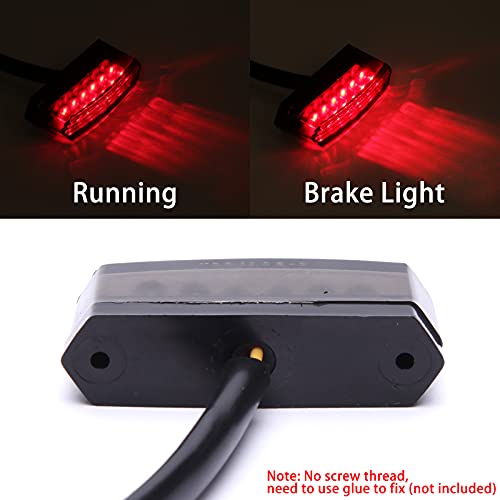 JMTBNO Mini Motorcycle Tail Light 6 LED Lights Brake Light Red Stop Light License Plate Light 12V Universal for motorcycle Scooter Quad bicycle