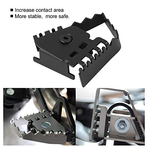 Pedal de palanca de frec per a motocicleta, extensor d'almohadilla d'extensió d'acer inoxidable per a F800GS F700GS F650GS (negre, galvanitzat)(Negre)