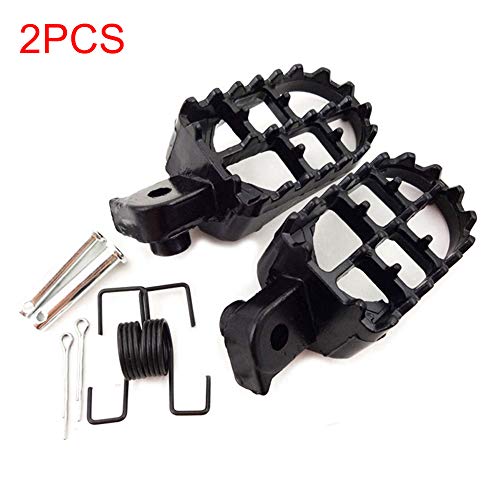 MOVKZACV 2 motorcycle foot pegs, PW50 iron, motorcycle footrests, footpegs with screws, pedals 20 x 50 mm