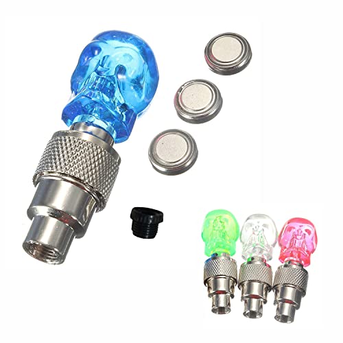 FRGMNT Valve Cap with LED Valve Caps for Bicycle Car Wheel Lamps - Blue