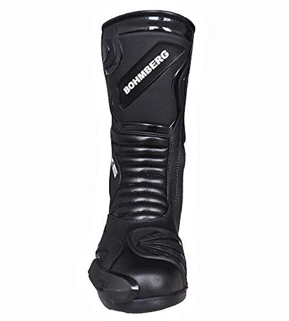 Men's motorcycle boots, sporty, leather, stable, integrated reinforced protectors, with ankle protection, ergonomic, biker boots - 42