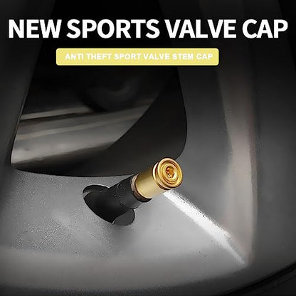 4 Gold Anti-theft Alloy Caps