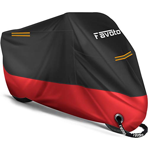 Black and Red Motorcycle Cover (220cm) - Favoto