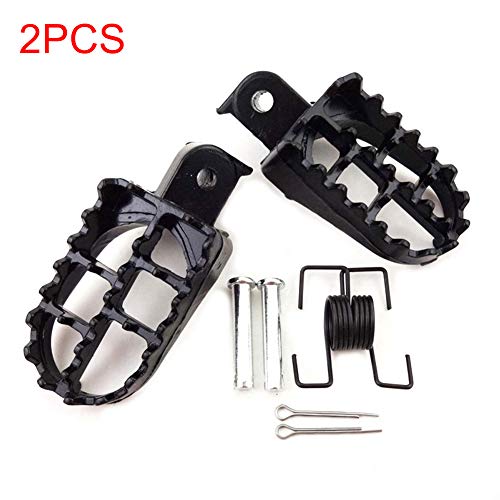 MOVKZACV 2 motorcycle foot pegs, PW50 iron, motorcycle footrests, footpegs with screws, pedals 20 x 50 mm