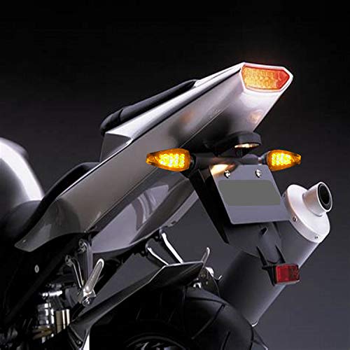 OSAN Clignotants Moto 2 PC 14 LED Ambre de Motos Lampes Feux de Direction Signaux pour Yamaha R1 R6 FZ XT WR TW TT-R