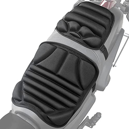 Cojín De Asiento De Motocicleta - Cojín De Gel Cojín De Gel Para Asiento De Motocicleta | Funda De Asiento Amortiguadora 3D Transpirable Para Avanzados, Conductor, Carretera De Montaña, Viaje Largo