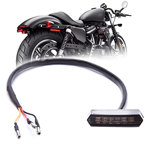 JMTBNO Mini Luz Traseira de Moto 6 LED Luzes Luz de Travão Luz Vermelha de Paragem Luz de Matrícula 12V Universal para motocicleta Scooter Quad bicicleta