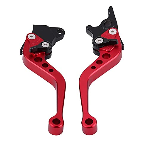 Motorcycle brake lever, 1 pair 7/8 inches Clutch brake lever Precision CNC processing (red)