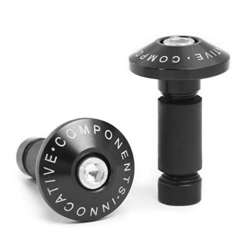 CXEPI Terminais de guiador universal - para guiadores de Ø22 mm (exterior) - Contrapesos para moto MTB Bici, preto