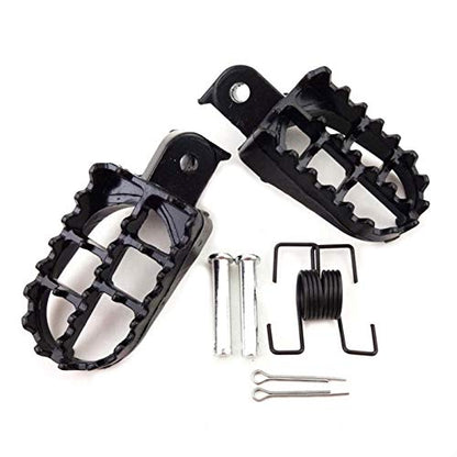 MOVKZACV 2 motorcycle foot pegs, PW50 iron, motorcycle footrests, footpegs with screws, pedals 20 x 50 mm