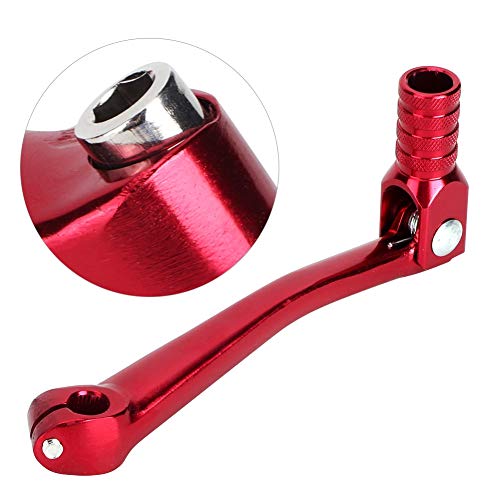 Leva del Cambio per Motocicletta, Universale CNC in Lega di Alluminio Pieghevole Leva del Cambio Accessorio di Modifica Moto 5.9x2.5 Pollici(Rosso)