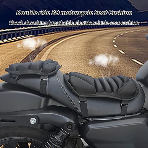 Cojín De Asiento De Motocicleta - Cojín De Gel Cojín De Gel Para Asiento De Motocicleta | Funda De Asiento Amortiguadora 3D Transpirable Para Avanzados, Conductor, Carretera De Montaña, Viaje Largo