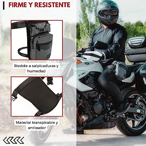 Sac de jambe de moto avec support mobile