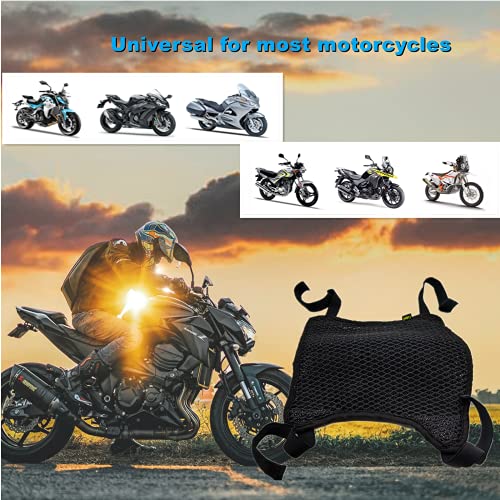 Cekell Funda de Asiento de Motocicleta de Secado rápido, Universal, Transpirable, Almohadilla de Asiento de Motocicleta, Antideslizante, de Malla Protectora para el Sol