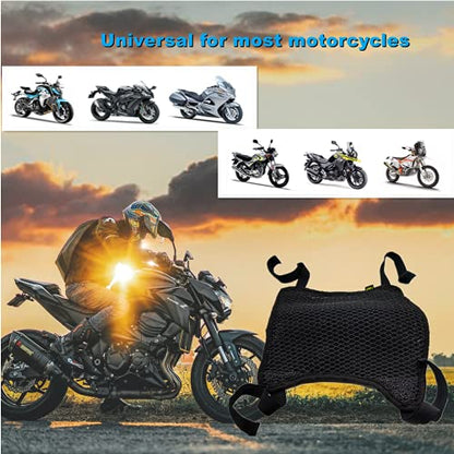 Cekell Funda de Asiento de Motocicleta de Secado rápido, Universal, Transpirable, Almohadilla de Asiento de Motocicleta, Antideslizante, de Malla Protectora para el Sol