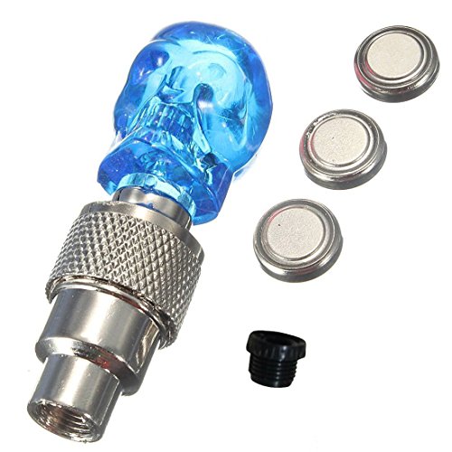 FRGMNT Valve Cap with LED Valve Caps for Bicycle Car Wheel Lamps - Blue