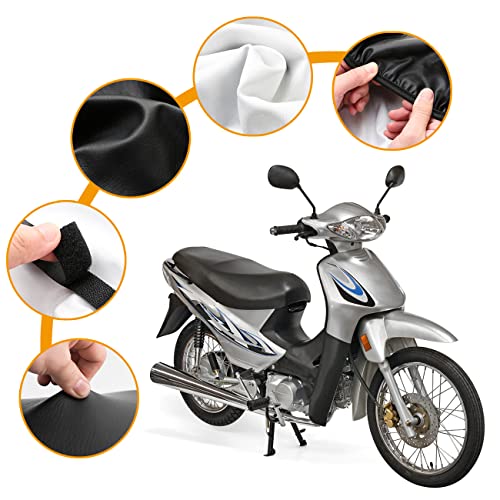 LIHAO Funda Impermeable para Asiento de Motocicleta Almohadilla de Cuero Asiento - Tamaño XXL (Negro)