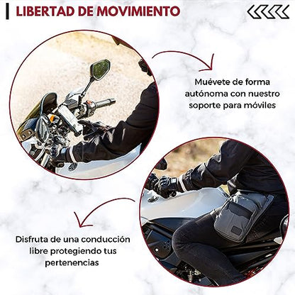 Bolsa de cama de moto amb suport per a mòbil