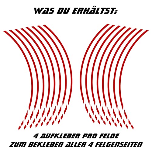 Adesivo per il bordo del cerchione 16 pezzi adatto per 16“ 17” 18” 19” per auto e moto