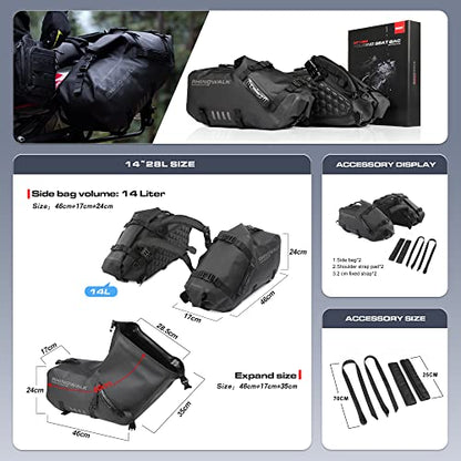 Bolsas laterales para moto de 28 - WILDKEN