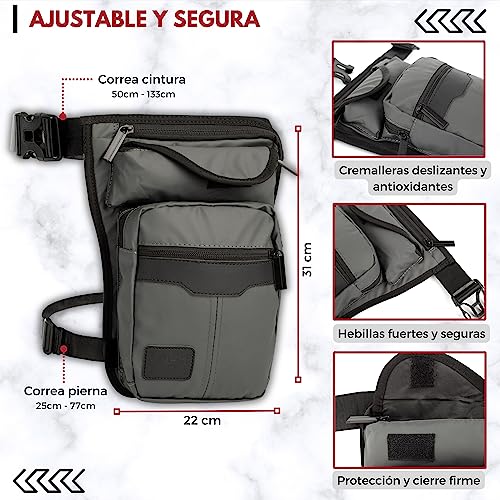 Sac de jambe de moto avec support mobile