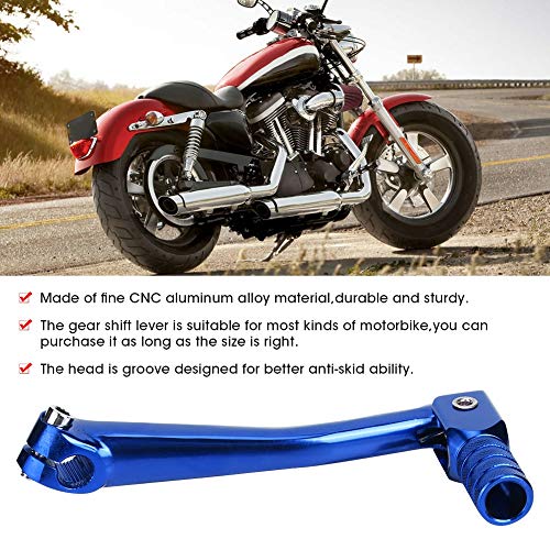 Jadeshay Moto Accessorio Universale di Modifica per Motocicletta CNC Leva del Cambio in Lega di Alluminio 150x65mm (Blu)