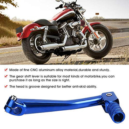 Jadeshay Universal Motorcycle Modification CNC Gear Shift Lever Aluminum Alloy 150x65mm (Blue)