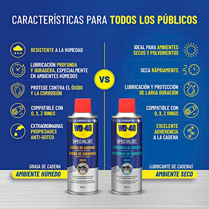 Kit de Manteniment de Cadena de Moto WD-40