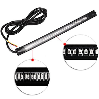 LED-strip ZHUOTOP voor remlicht of richtingaanwijzer van motorfiets met 48 LED's, universeel en flexibel