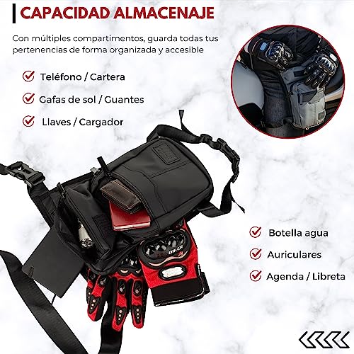 Bolsa Pernera Moto con Soporte móvil