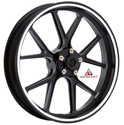 Autodomy Aufkleber Motorradreifen Rund Sport Komplettset für 2 Reifen von 15" bis 19" Zoll (Weiß, Breite 10 mm)