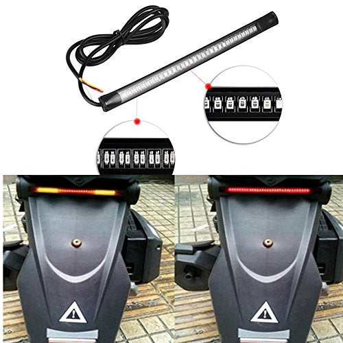 ZHUOTOP LED strip for motorcycle brake light or turn signal with 48 LEDs, universal and flexible