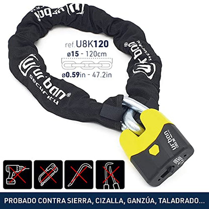 Cadena Antirrobo Alta Seguridad - URBAN U8K120