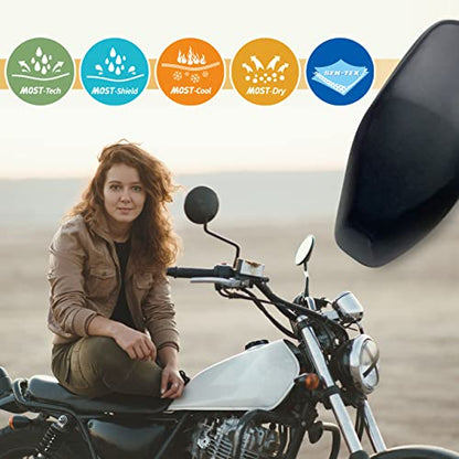 LIHAO Housse Imperméable pour Siège de Moto Coussin en Cuir - Taille XXL (Noir)