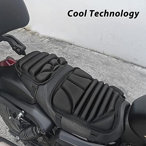 Cojín De Asiento De Motocicleta - Cojín De Gel Cojín De Gel Para Asiento De Motocicleta | Funda De Asiento Amortiguadora 3D Transpirable Para Avanzados, Conductor, Carretera De Montaña, Viaje Largo