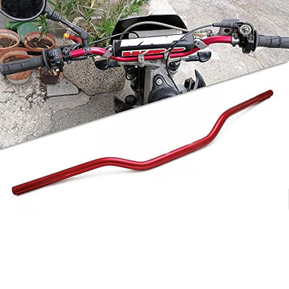 Guidon Moto 22mm, Guidon de Motocyclette Pliable Bas 7/8 Universel pour Pit Dirt Bike ATV Quad Motocross - Rouge