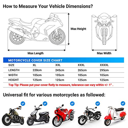 Housse de Moto Noire XL (220cm) - Favoto