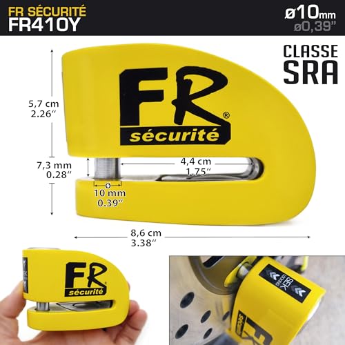 Pinza con doble bloqueo y alarma 120db - FR SECURITE FR410Y