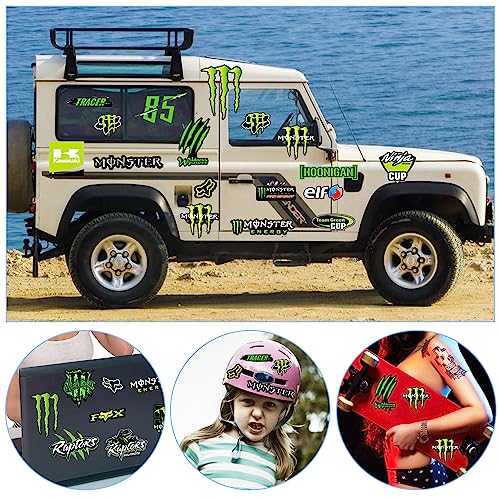 YISKY Motorcycle Adhesive, Monster Sticker, Skateboard Car Stickers, Motocross Stickers, Monster Energy Sticker for Motorcycle Helmet, for Motorcycles, Helmets, Dirt Bikes, skateboards