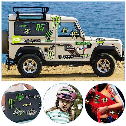 YISKY Motorradkleber, Monsteraufkleber, Skateboard Autoaufkleber, Motocross Aufkleber, Monster Energy Aufkleber für Motorradhelme, für Motorräder, Helme, Cross-Motorräder, Skateboards